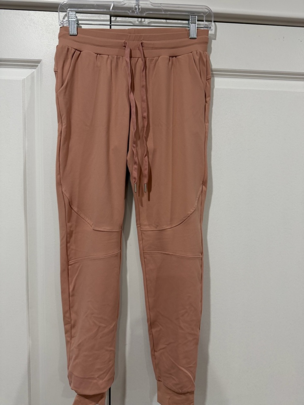 Dusty Rose Jogger Pants with Drawstring Waist